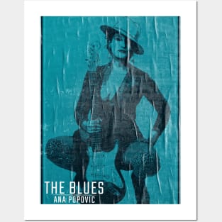 Ana Popovic The Blues // Vintage Faded Style fan art Posters and Art